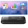Apple iWork office suite 2014 including Pages, Numbers and Keynote for MacOS10.9 or above, Installer USB drive